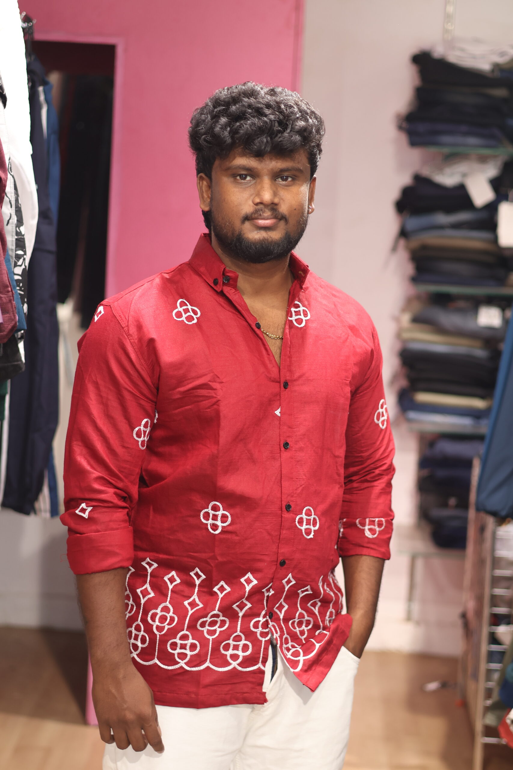 embroider shirt + mom fit pant combo - Image 2