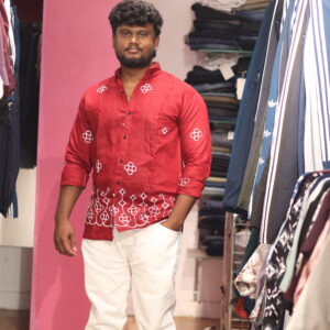 embroider shirt + mom fit pant combo