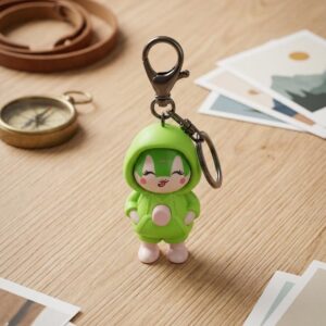 small size cute face changing keychain