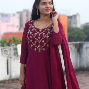 ari work georgette gown
